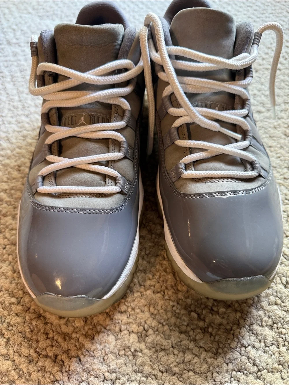 Jordan Men's Retro 11 Low-Top Sneakers in Gray and White size 13